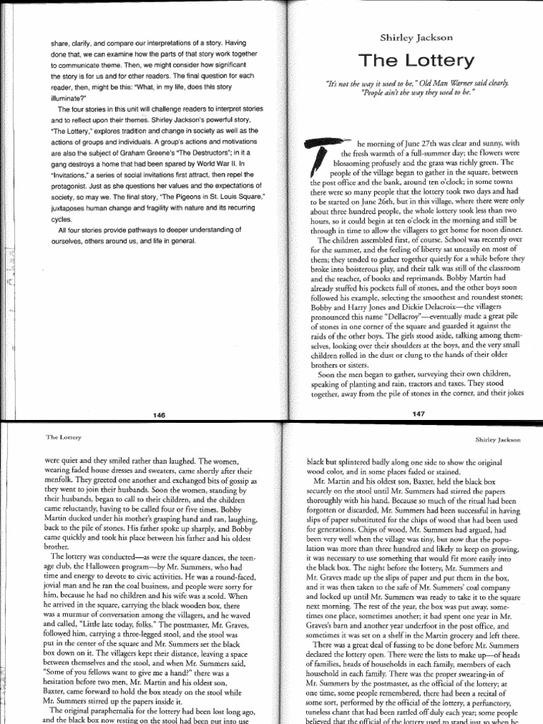 The lottery story pdf