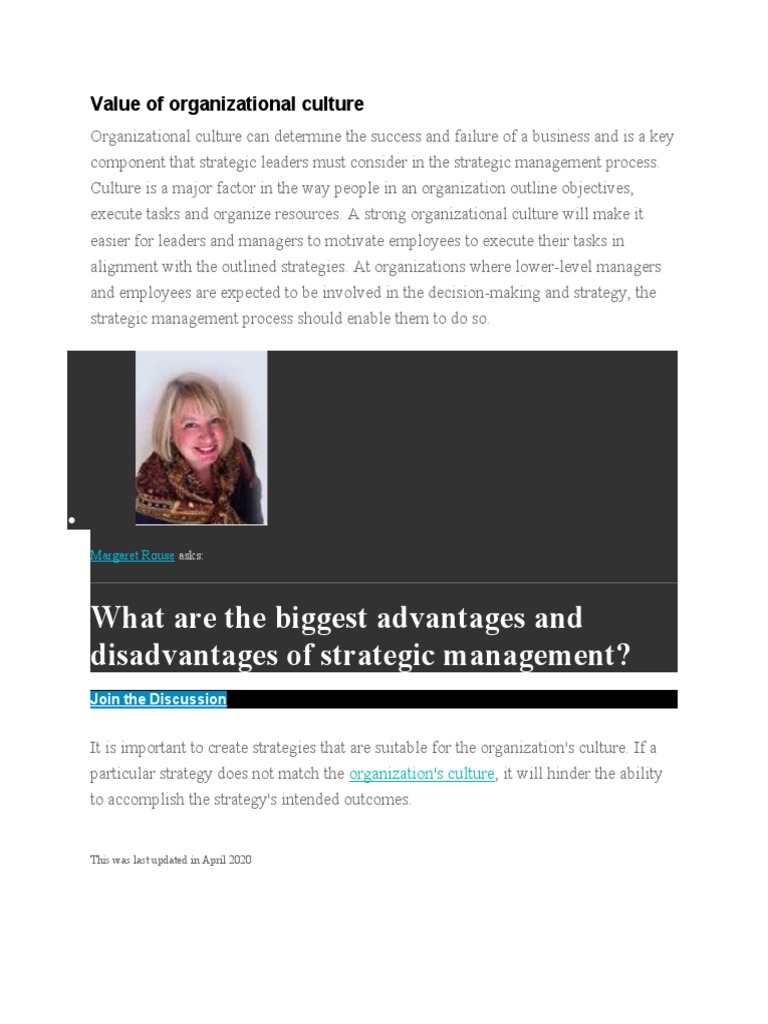 Importance of Organizational Culture | PDF