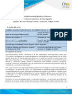 Syllabus Del Curso Biología Celular y Molecular PDF