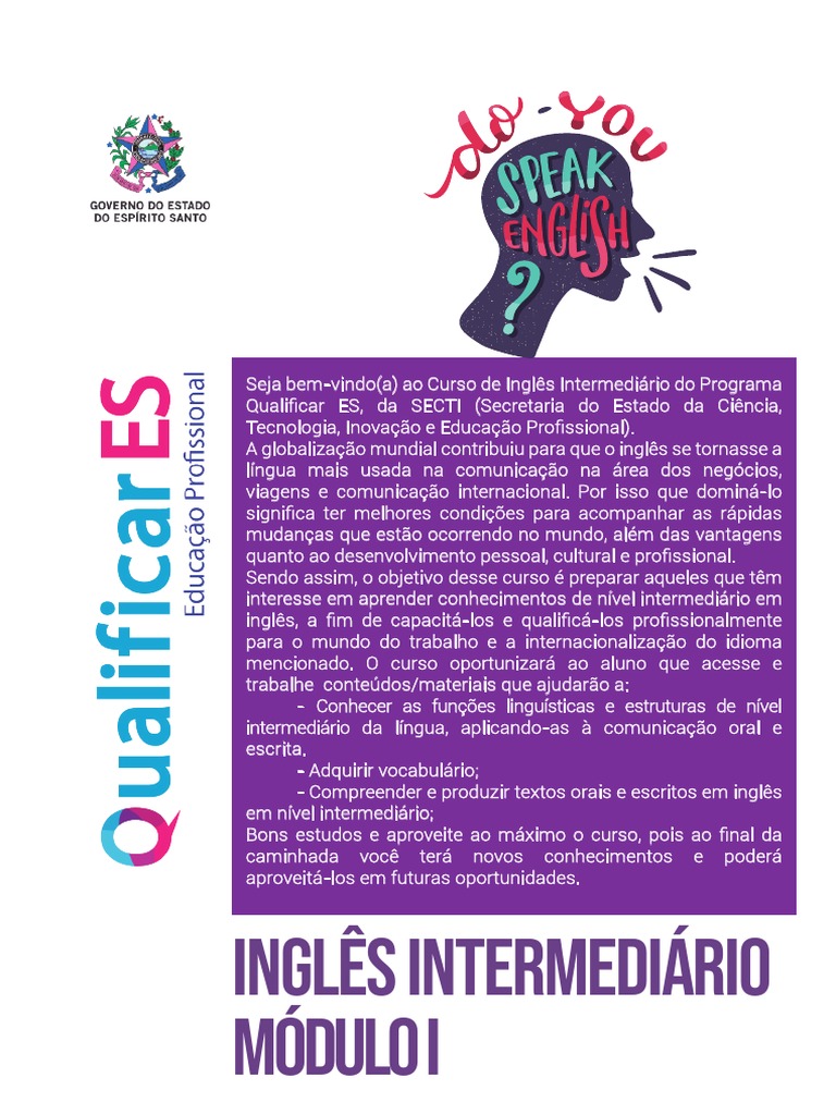 Curso de Inglês Intermediário: Módulo I | PDF | Língua inglesa ...