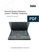 Personal Systems Reference Lenovo Thinkpad Notebooks: December 2010 - Version 390