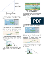 Avaliação de Matemática 9o Ano 4o Bimestre Problemas Trigonometria