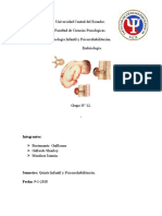 Universidad Central Del Ecuador. Facultad de Ciencias Psicológicas. Psicología Infantil y Psicorrehabilitación. Embriología