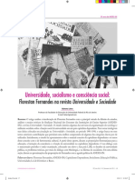 Leher, R. Universidade, socialismo e consciência social, Florestan Fernandes na revista Universidade e Sociedade