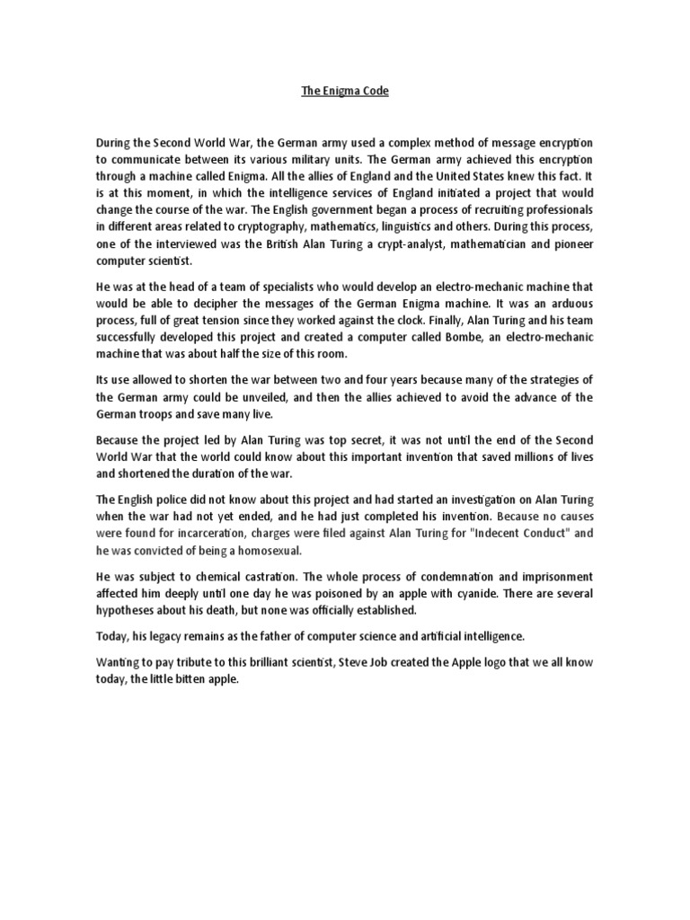 The Enigma Code | PDF