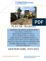 Plan LIMPIEZA DE TALUDES