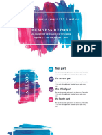 Business Report: Watercolor Opening Report PPT Template