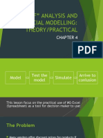 "What If" Analysis and Financial Modelling: Theory/Practical