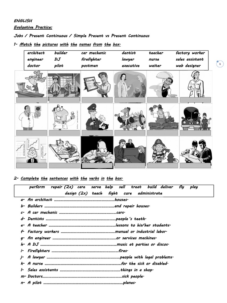 EDMODO 1 - LEVEL 4 - Present-Continuous-Present-Simple | PDF