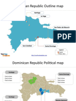 Dominican Republic Outline Map: Santiago