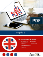 Inglés B1: Sin Requisitos de Acceso Modalidad: Duración: - 100 Horas