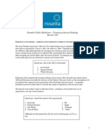 Rosetta Public Relations - Communications Briefing: November 2008