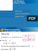 Lesson 2 Midpoint and Distance Formula in The Coordinate Plane