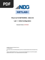 Palo Alto Networks - Edu 210 Lab 1: Initial Configuration: Document Version