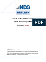 Palo Alto Networks - Edu 210 Lab 1: Initial Configuration: Document Version