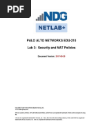 Palo Alto Networks Edu-210 Lab 3: Security and NAT Policies