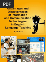 PPT - Advantages and Disadvantages of Information and Communication Technologies in English Language Teaching