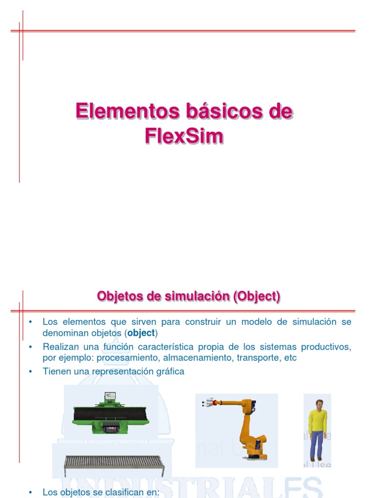 001 Elementos Básicos FlexSim PDF | PDF | Cola (tipo de datos ...