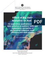 Effect of Big Data Analytics on Audit Quality, Efficiency and Judgment
