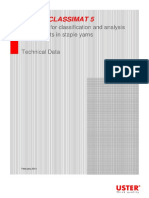 Uster Classimat 5: Instrument For Classification and Analysis of Yarn Faults in Staple Yarns