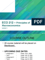 Principles of Macroeconomics: Lecture 1