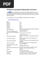 Windows Keyboard Shortcuts Overview