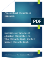 Philosophical Thoughts On Education