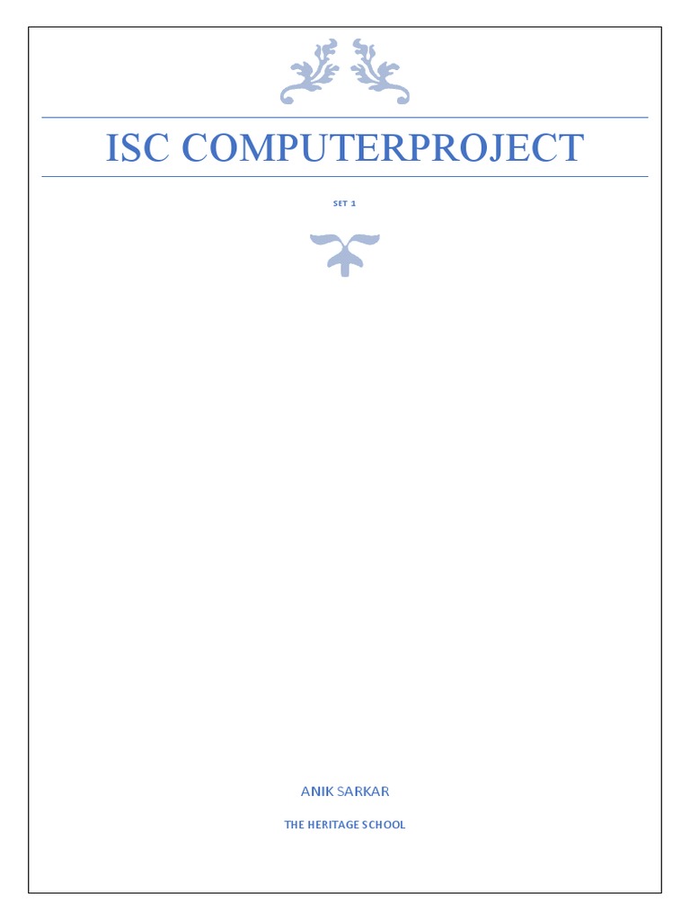 Computer Project Set 1 | PDF | Array Data Structure | Integer (Computer ...