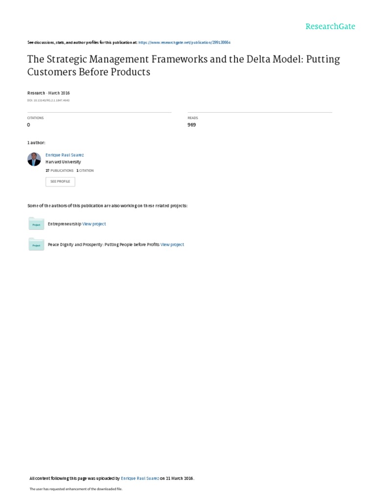 Delta Model: Customer-Centric Strategy | PDF | Strategic Management ...