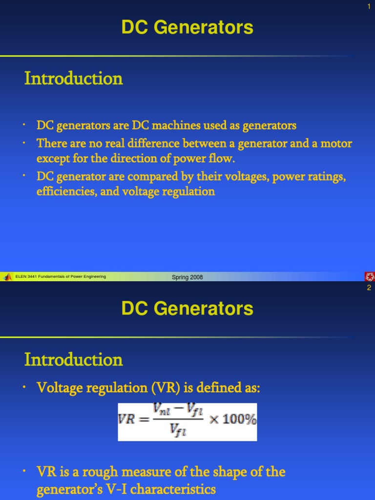 DC Generators Explained Types, Characteristics and Voltage Control