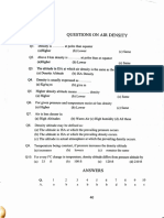 Questions On Air Density: FT FT