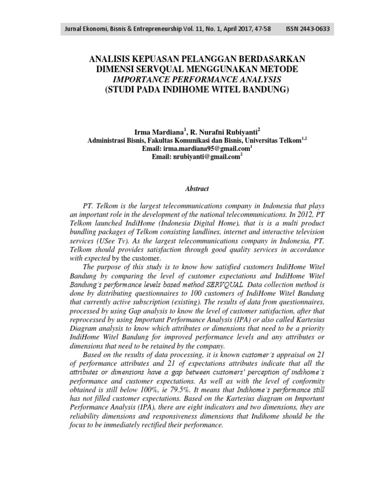 ID Analisis Kepuasan Pelanggan Berdasarkan | PDF | Information And ...