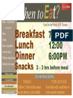 Suggested Eating Schedule