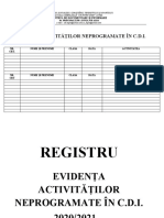 Evidenta Neprogramata