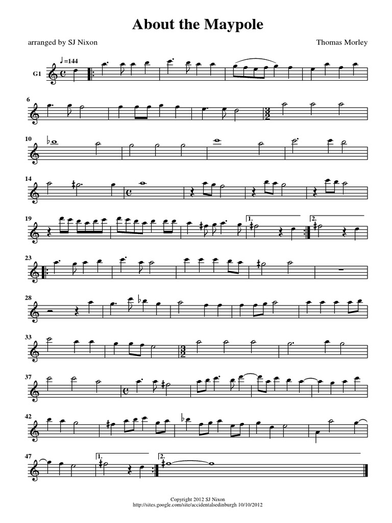 About The Maypole Score and Parts PDF | PDF