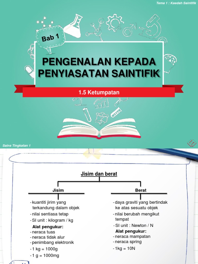 Sains Tingkatan 1 Bab 1 5 Ketumpatan Pdf