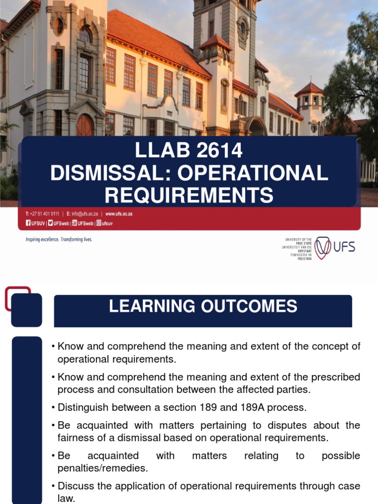 Operational Requirements Dismissal Guide | PDF | Employment | Arbitration
