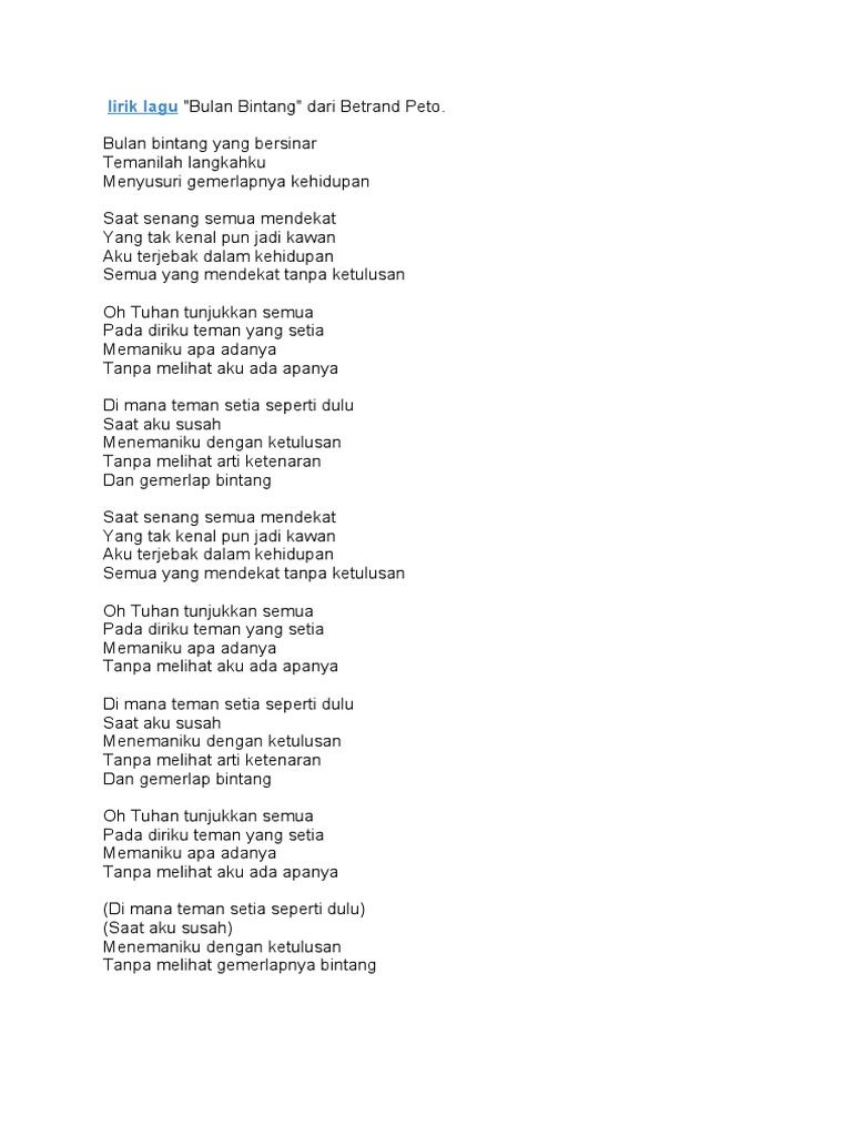Lirik Lagu Pdf