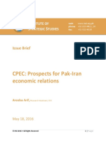 CPEC: Prospects For Pak-Iran Economic Relations: Issue Brief