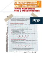 Sucesiones Númericas Ascendentes y Descendentes para Segundo de Primaria