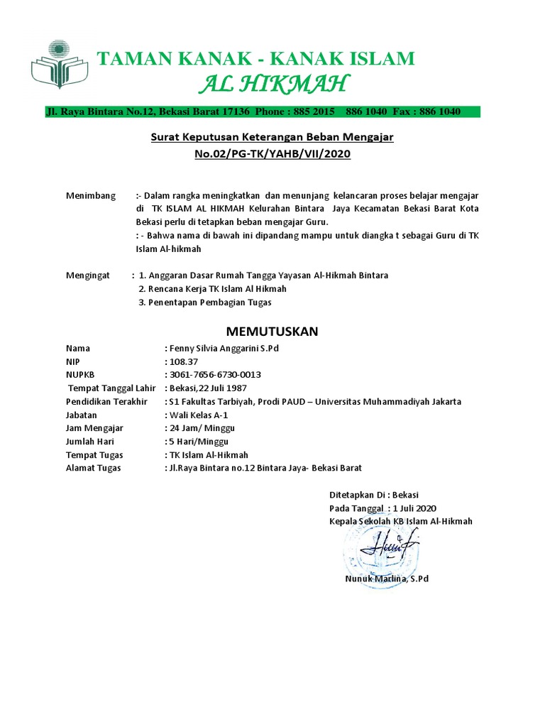Surat Tugas Kb