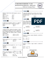 E.M.E.F Chiquinho Rodrigues - Simulado de Matemática 8o Ano