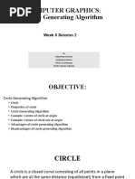 Computer Graphics: Circle Generating Algorithm: Week 6 Session 2