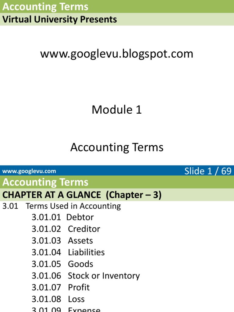 Essential Accounting Terms Explained | PDF | Debits And Credits | Expense