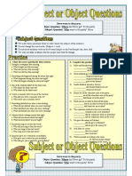 Subject or Object Questions Grammar Drills Information Gap Activities - 83314