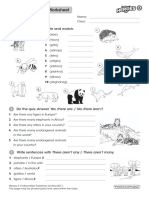 Reinforcement Worksheet: Order The Words. Write and Match