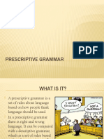 Prescriptive Grammar Rules Explained