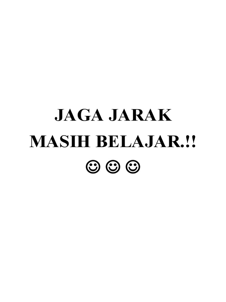 Jaga Jarak | PDF
