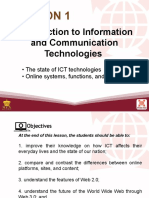 Lesson 1: Introduction To Information and Communication Technologies