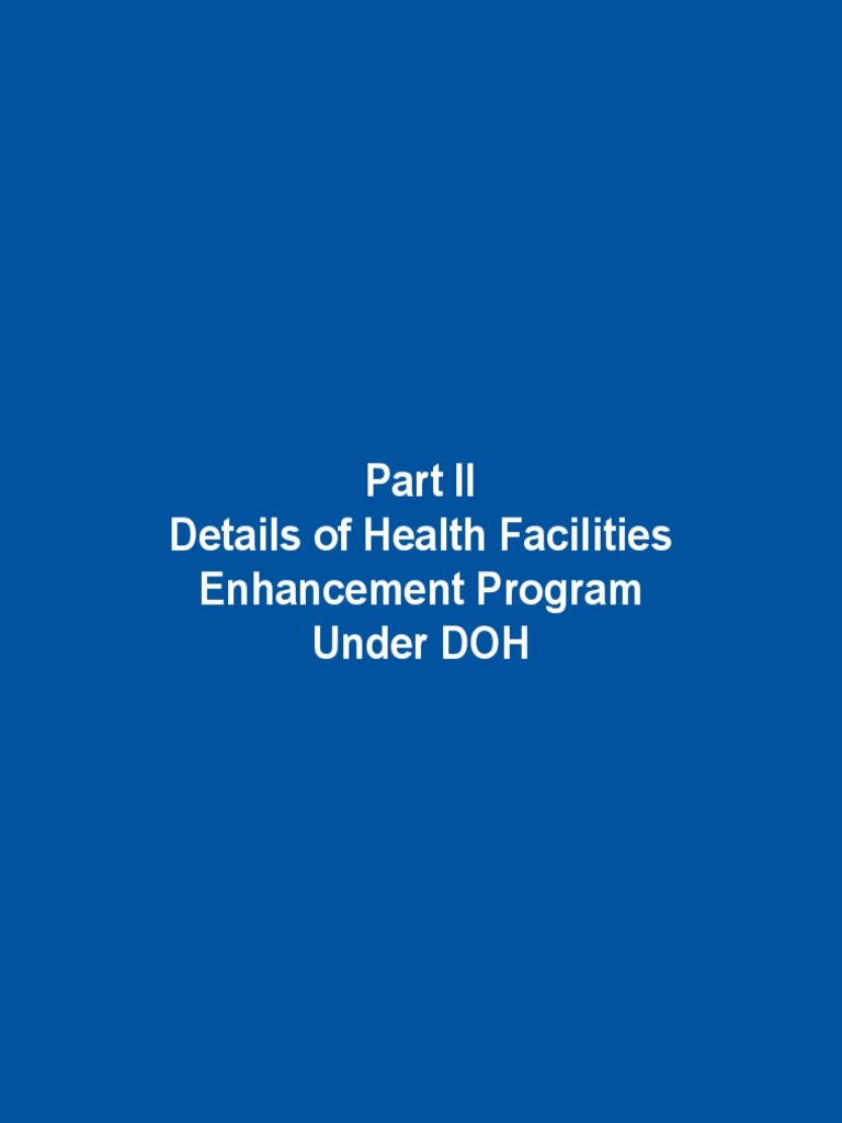 Health Facilities Enhancement Program 2021 | PDF | Philippines